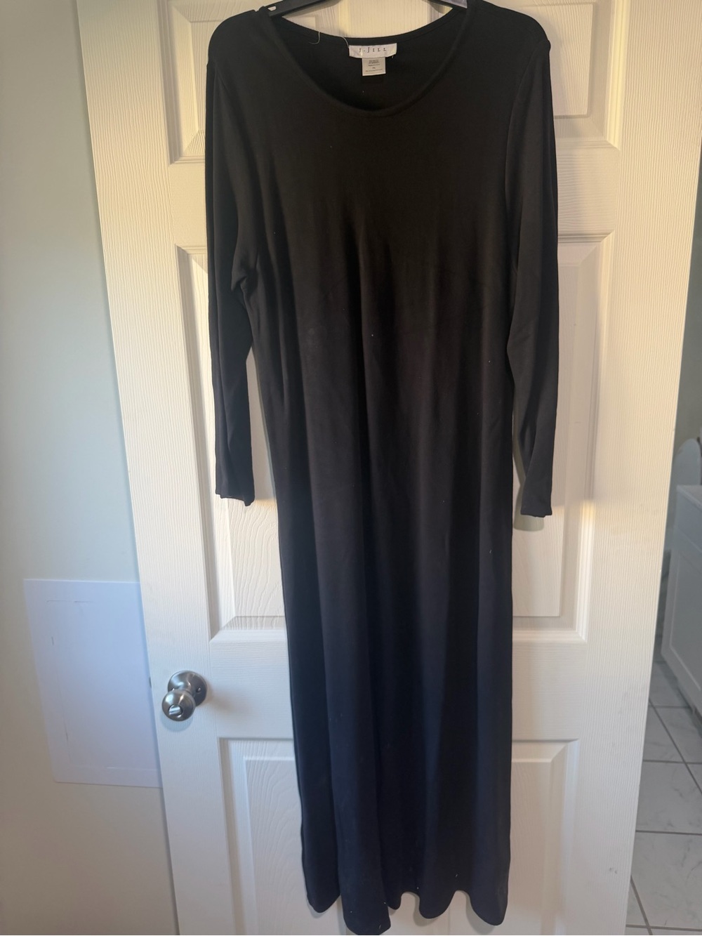 Women’s Black Long Sleeve Maxi Dress made in the USA